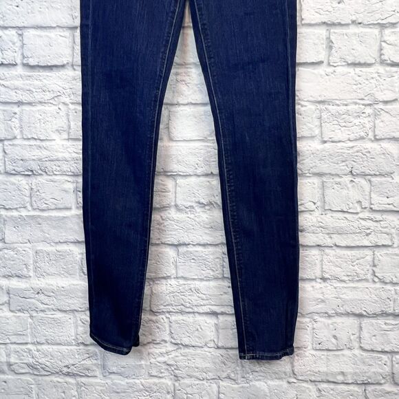 Madewell Women Jeans Size 27x32 Skinny‎ Stretch Denim Jeans Dark Wash Blue Jeans - Picture 5 of 13